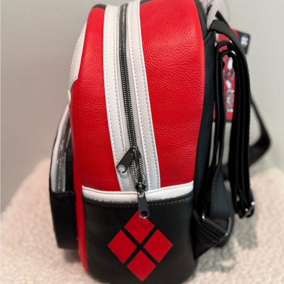 Loungefly Red and Black Geometric Backpack - Picture 2 of 4